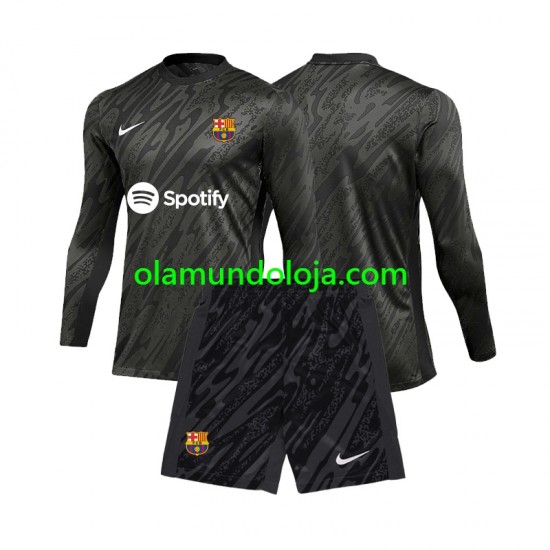 Camisola FC Barcelona Guarda-redes Criança Equipamento Terceiro 2024-2025 Manga Comprida